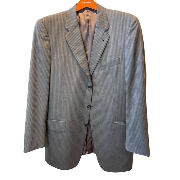 Joseph Abboud Mens Blazer Coat Jacket Single Breasted Long Sleeve Gray Size 40 - Picture 1 of 7